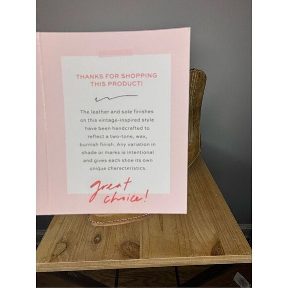 NEW Free People Women's Western New Frontier Chelsea Boot Distressed Tan Size 41 - Picture 9 of 9